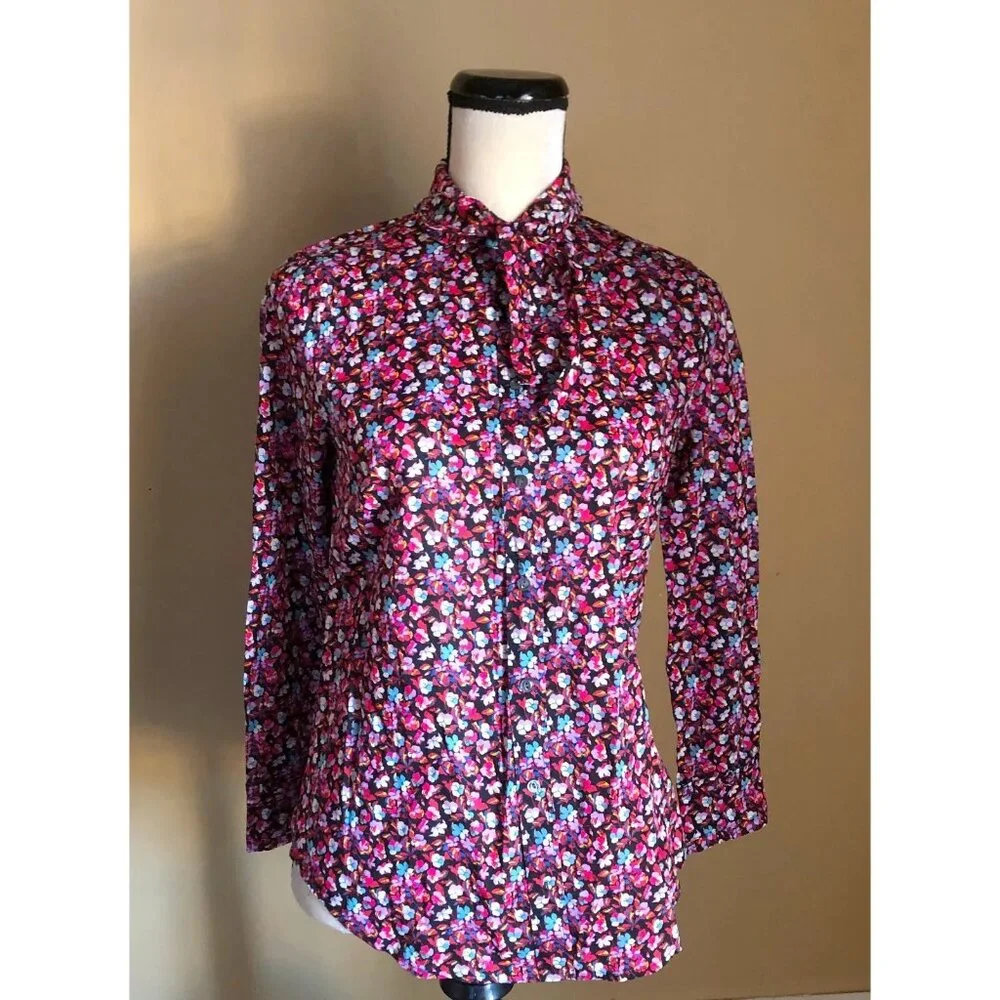NWT J. Crew Liberty print Sarah floral peter pan collar shirt